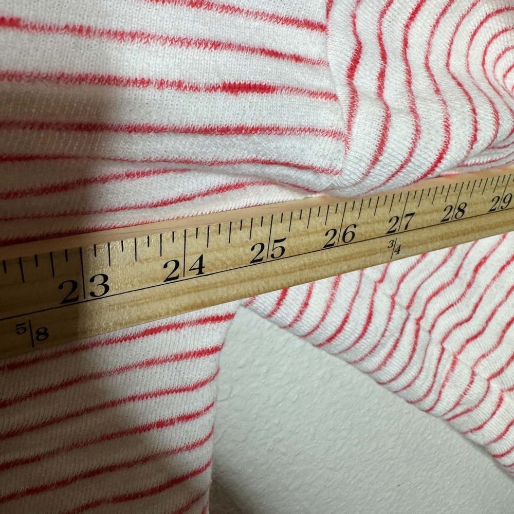 T‎ by Talbots Women's White Red Striped Cotton Long Sleeve Top XL Petite Casual - Picture 8 of 9